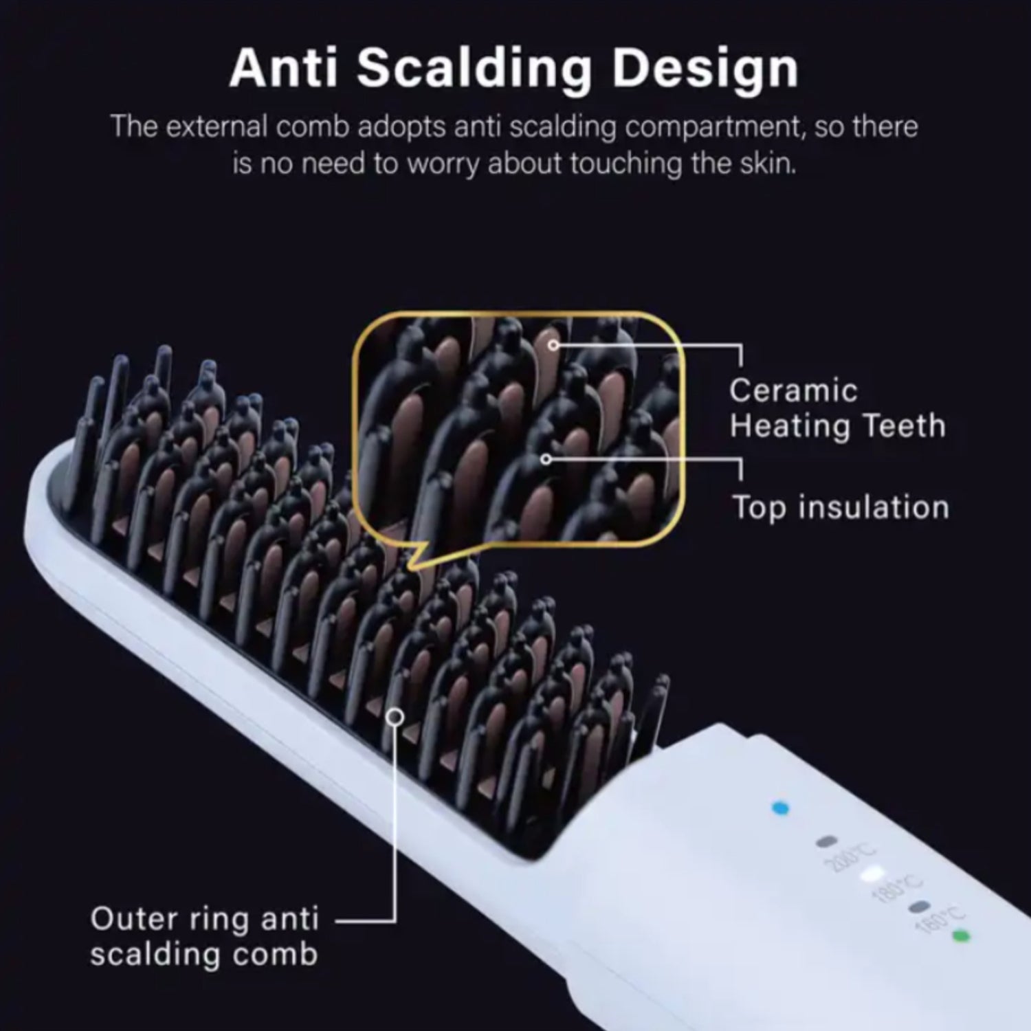 Wireless Hair Straightener Brush
