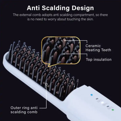 Wireless Hair Straightener Brush