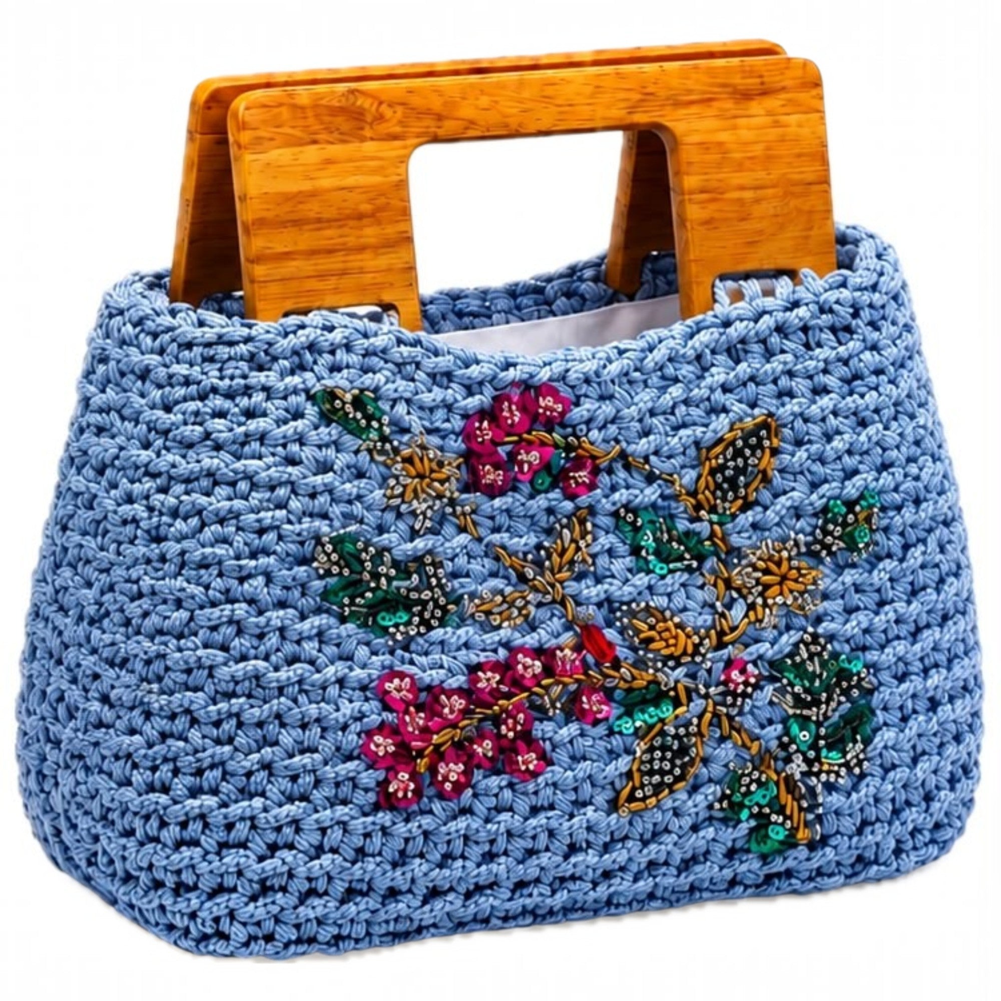 Corn Flower Blue Floral Tote