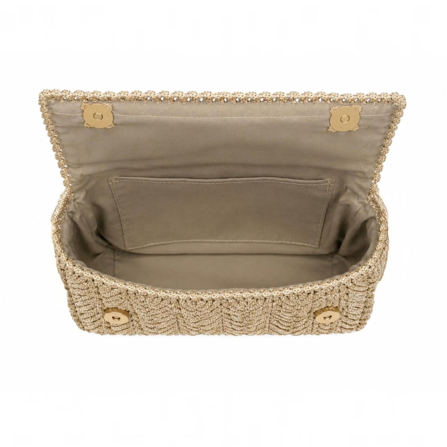 Golden Chevron Handcrafted Clutch